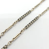ART DECO FANCY ANTIQUE ENAMEL POCKET WATCH CHAIN 14K WHITE GOLD