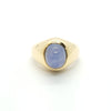 ANTIQUE MENS BLUE STAR SAPPHIRE RING 14K YELLOW GOLD SOLID 5.30CT ESTATE