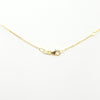 PAPER CLIP TASSEL 14K YELLOW GOLD NECKLACE CABLE CHAIN