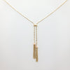 14K YELLOW AND ROSE GOLD TASSEL BEADED NECKLACE