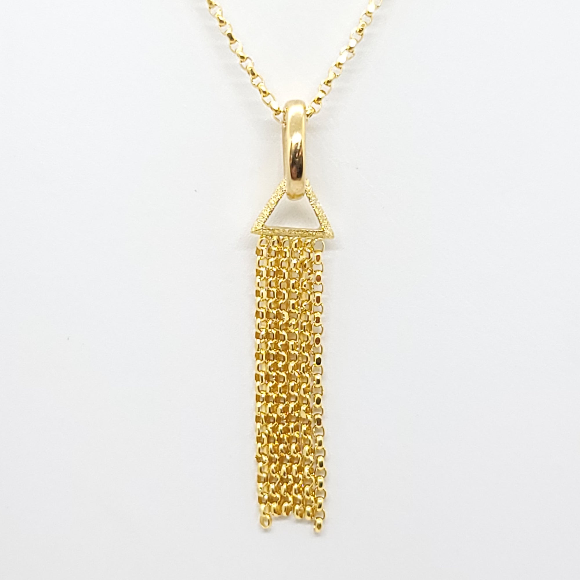 CABLE CHAIN DROP LARIAT 14K YELLOW GOLD NECKLACE