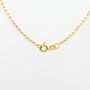 CABLE CHAIN DROP LARIAT 14K YELLOW GOLD NECKLACE