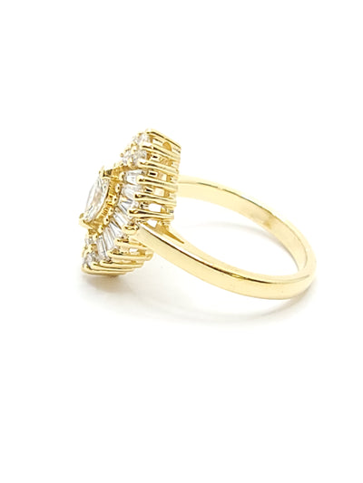 Www 14k white  GOLD Marquis shape DIAMOND ring (Copy)