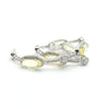 14K WHITE GOLD LIME QUARTZ AND DIAMOND LADIES TENNIS BRACELET