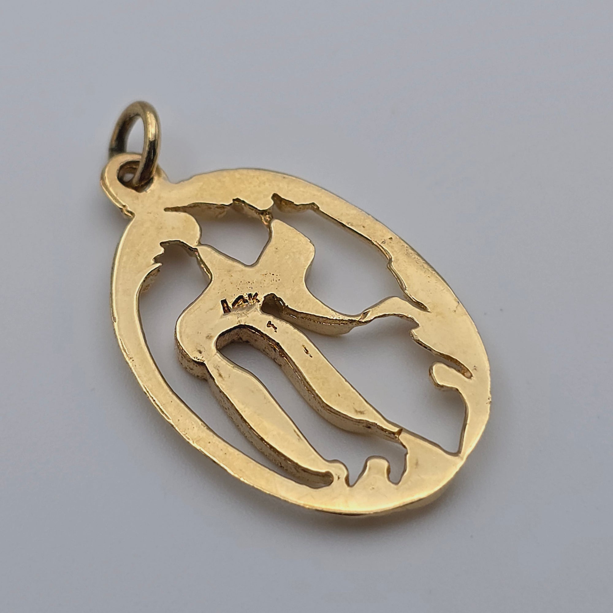 ANTIQUE 14K YELLOW GOLD JEWISH CHAI