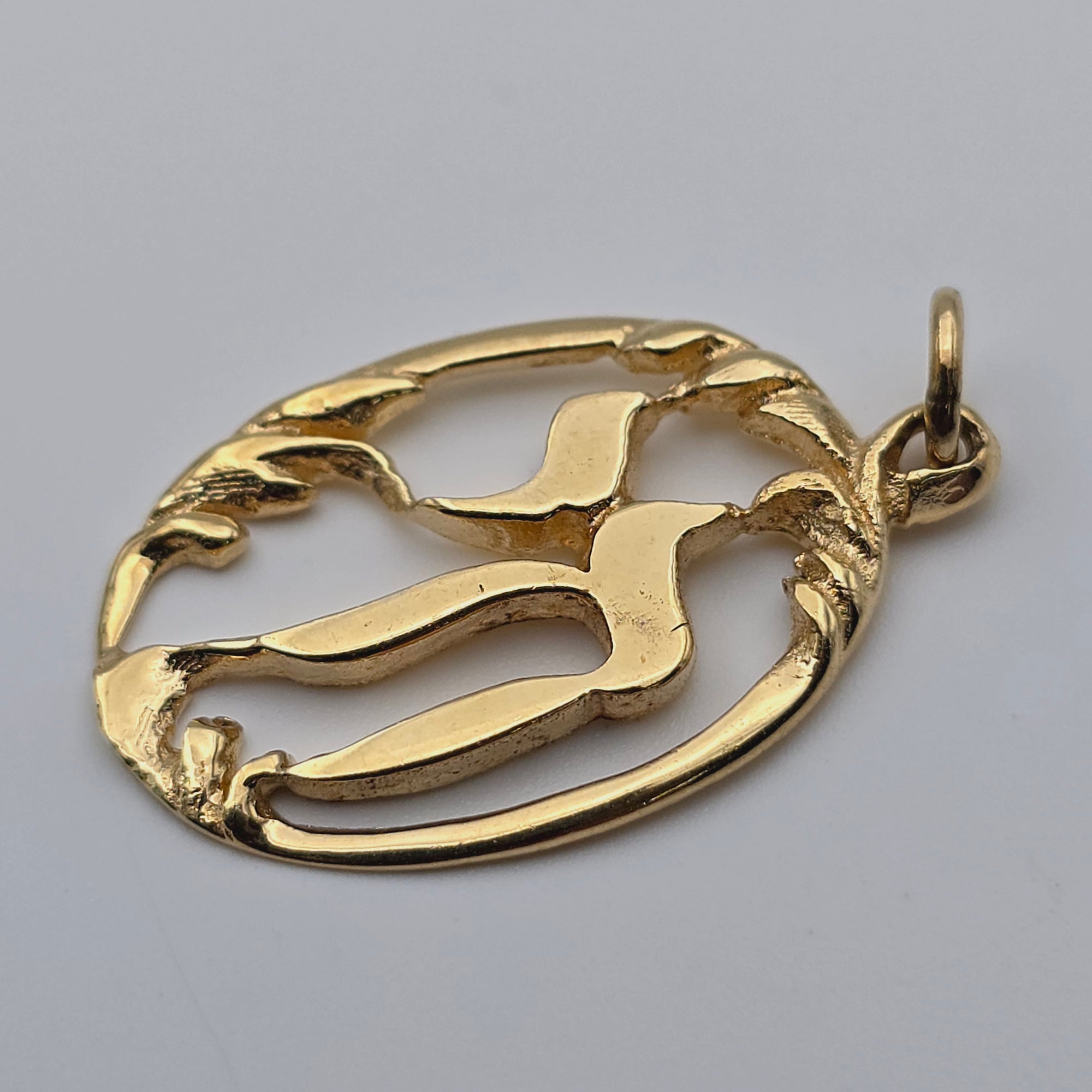 ANTIQUE 14K YELLOW GOLD JEWISH CHAI