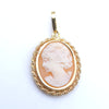 ANTIQUE CAMEO 14K YELLOW GOLD LADYS  PENDENT