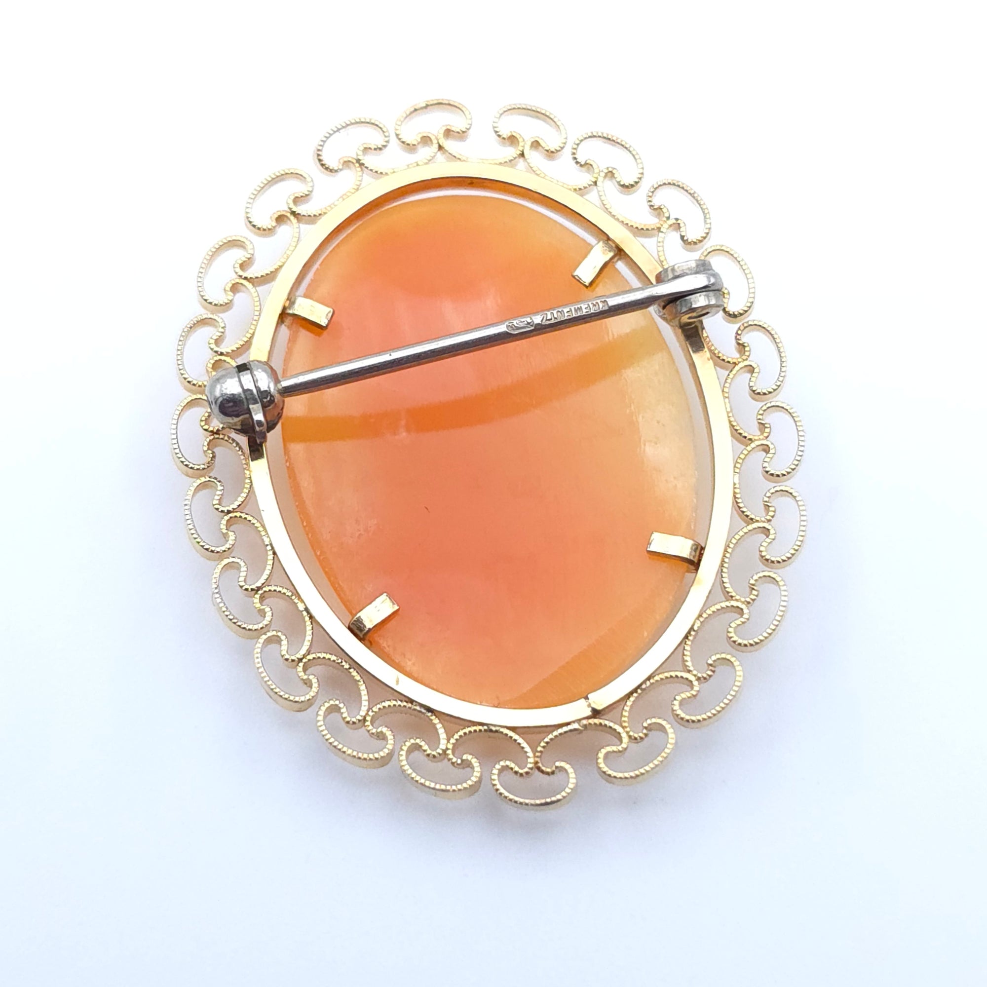 ANTIQUE 14K YELLOW GOLD LADYS PIN BROOCH