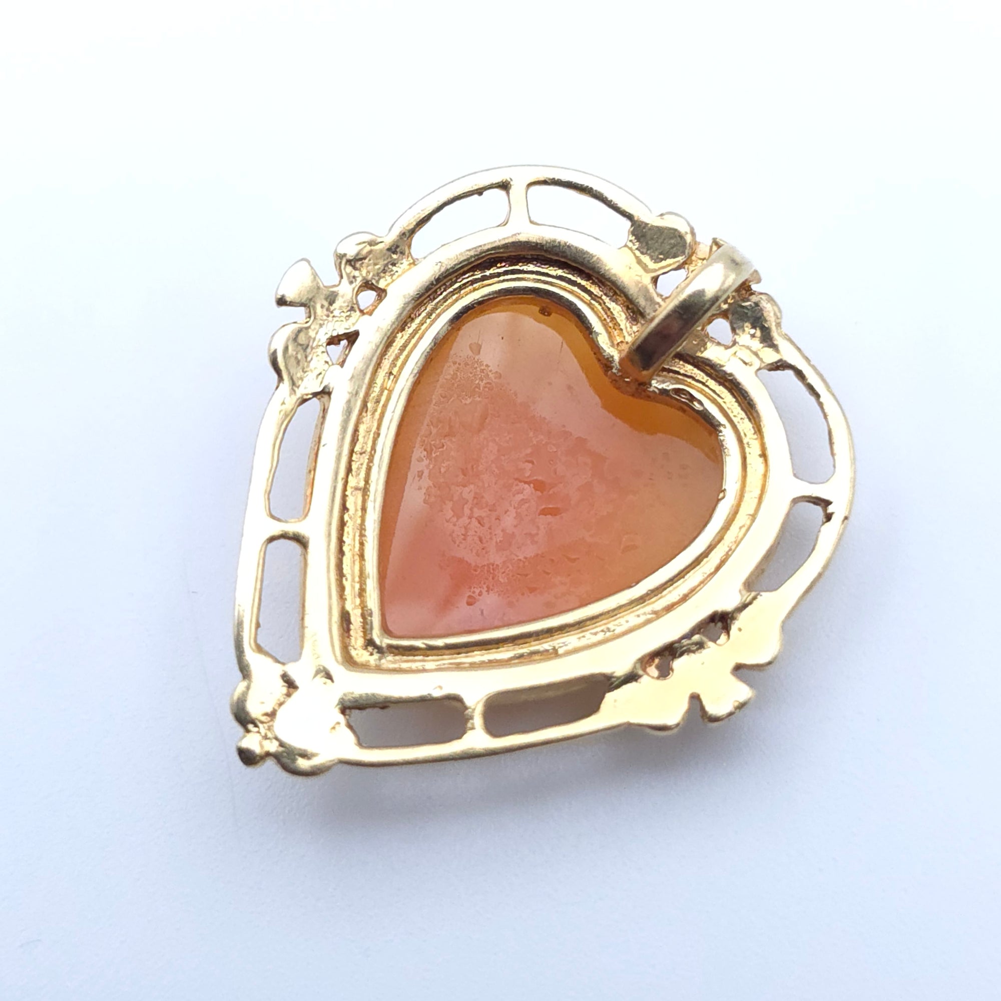 ANTIQUE CAMEO 14K YELLOW GOLD LADYS  PENDENT