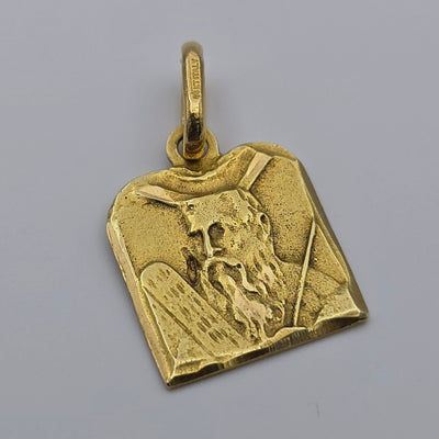 ANTIQUE 14K YELLOW GOLD 10 COMMANDMENTS