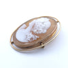 ANTIQUE CAMEO 14K YELLOW GOLD LADYS PIN BROOCH