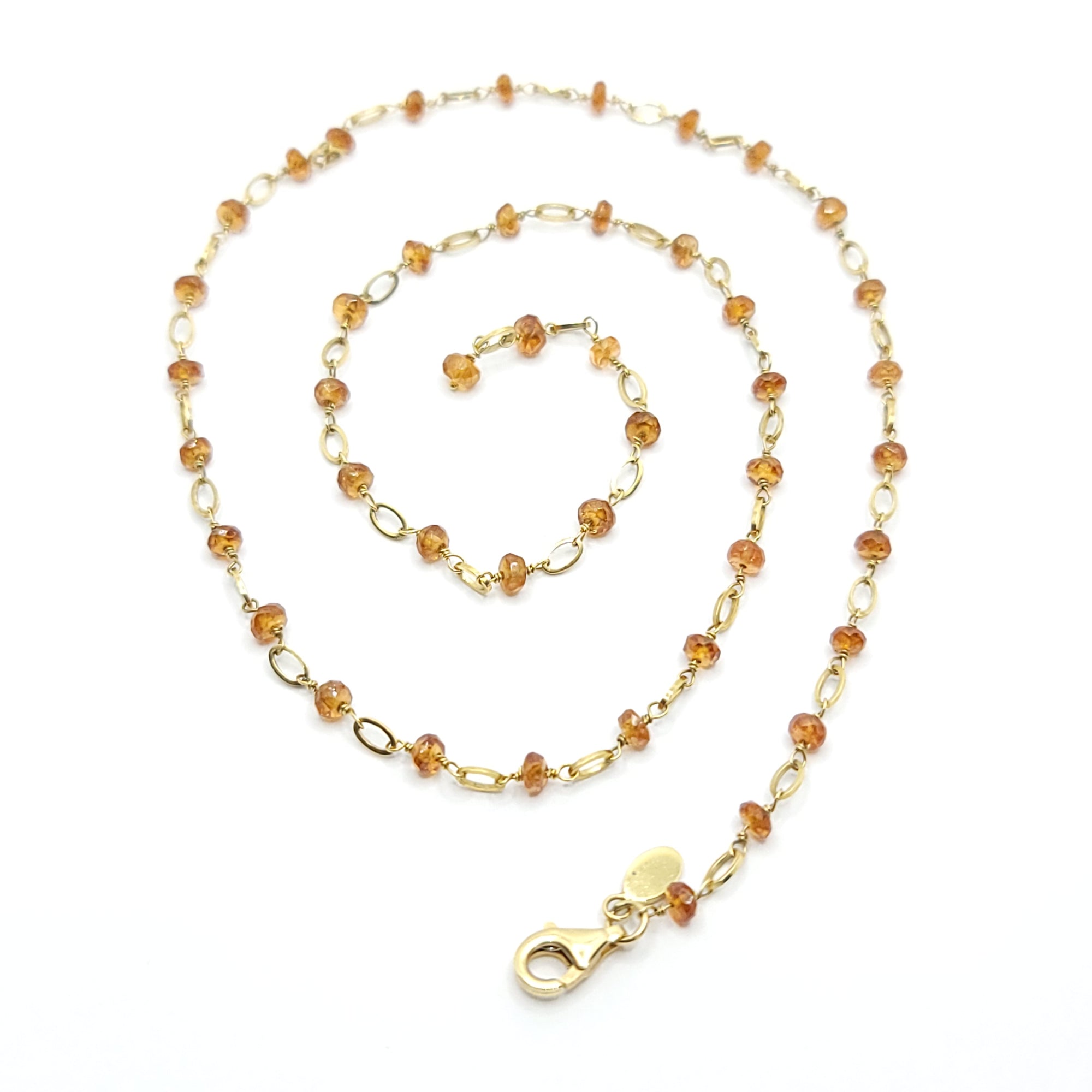 aaa citrine 14K YELLOW GOLD by the yard
