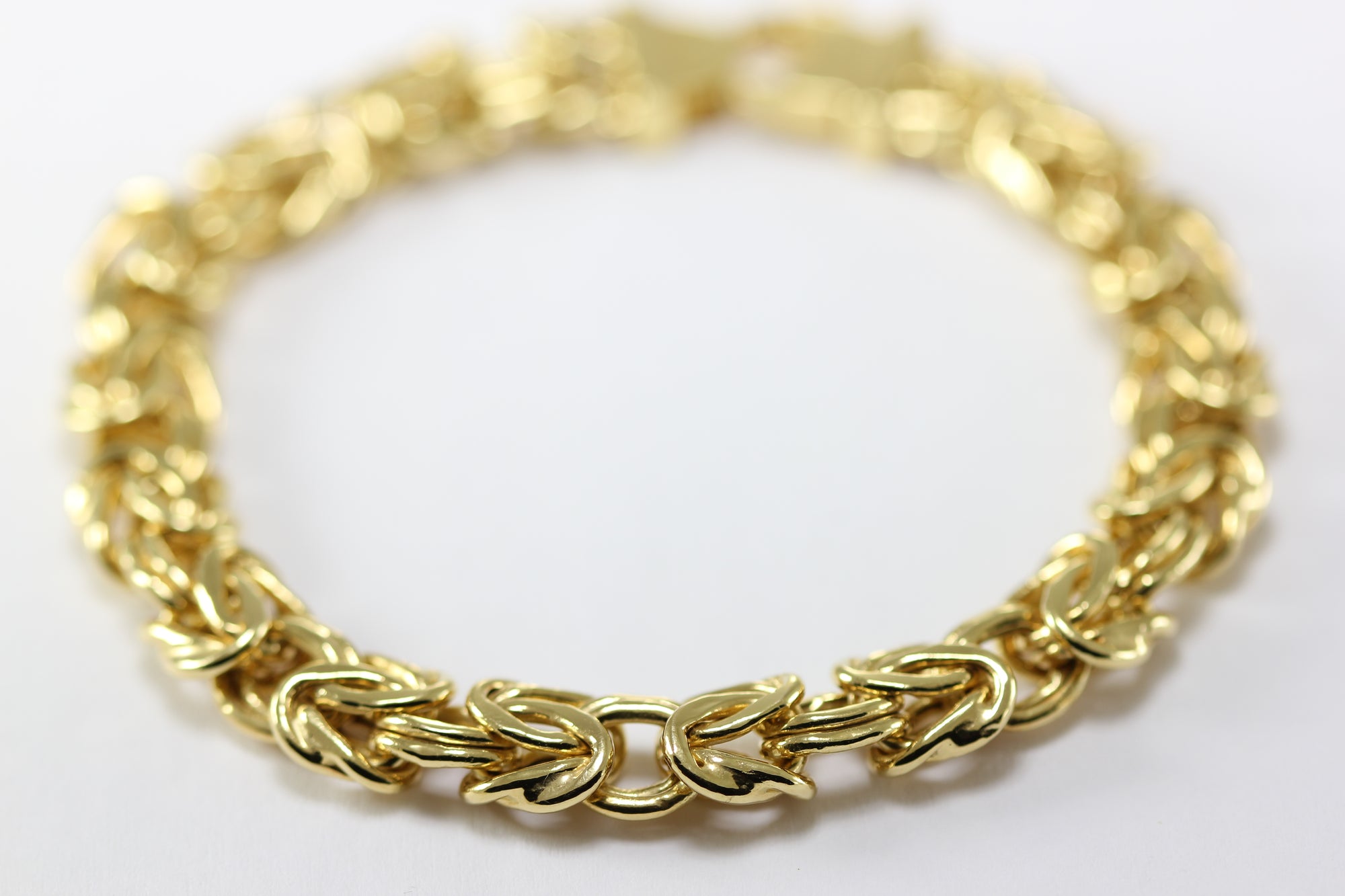 14K YELLOW GOLD BYZANTINE BRACELET