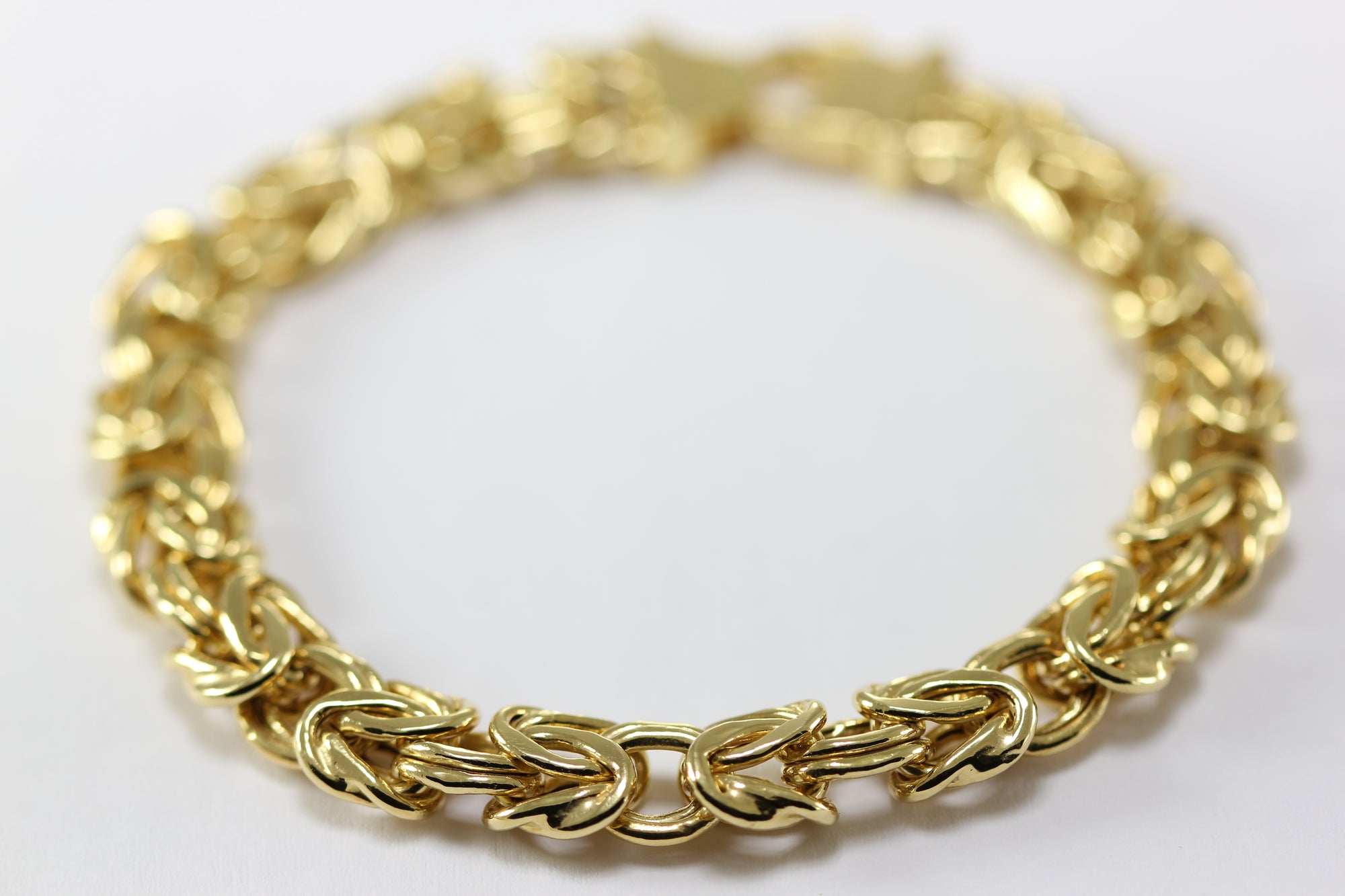 14K YELLOW GOLD BYZANTINE BRACELET