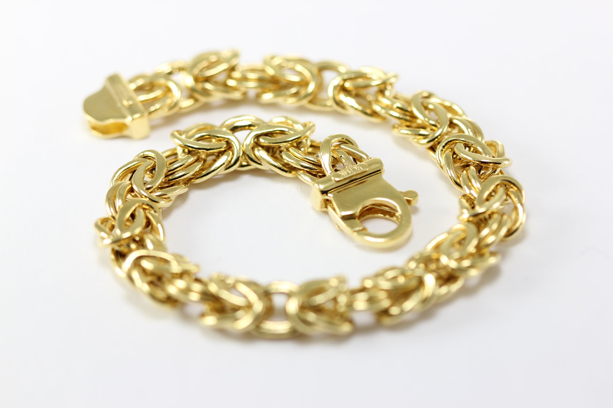 14K YELLOW GOLD BYZANTINE BRACELET