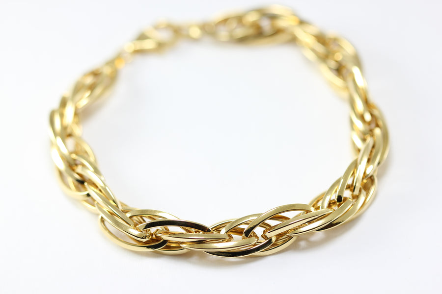 14K YELLOW GOLD ROPE BRACELET
