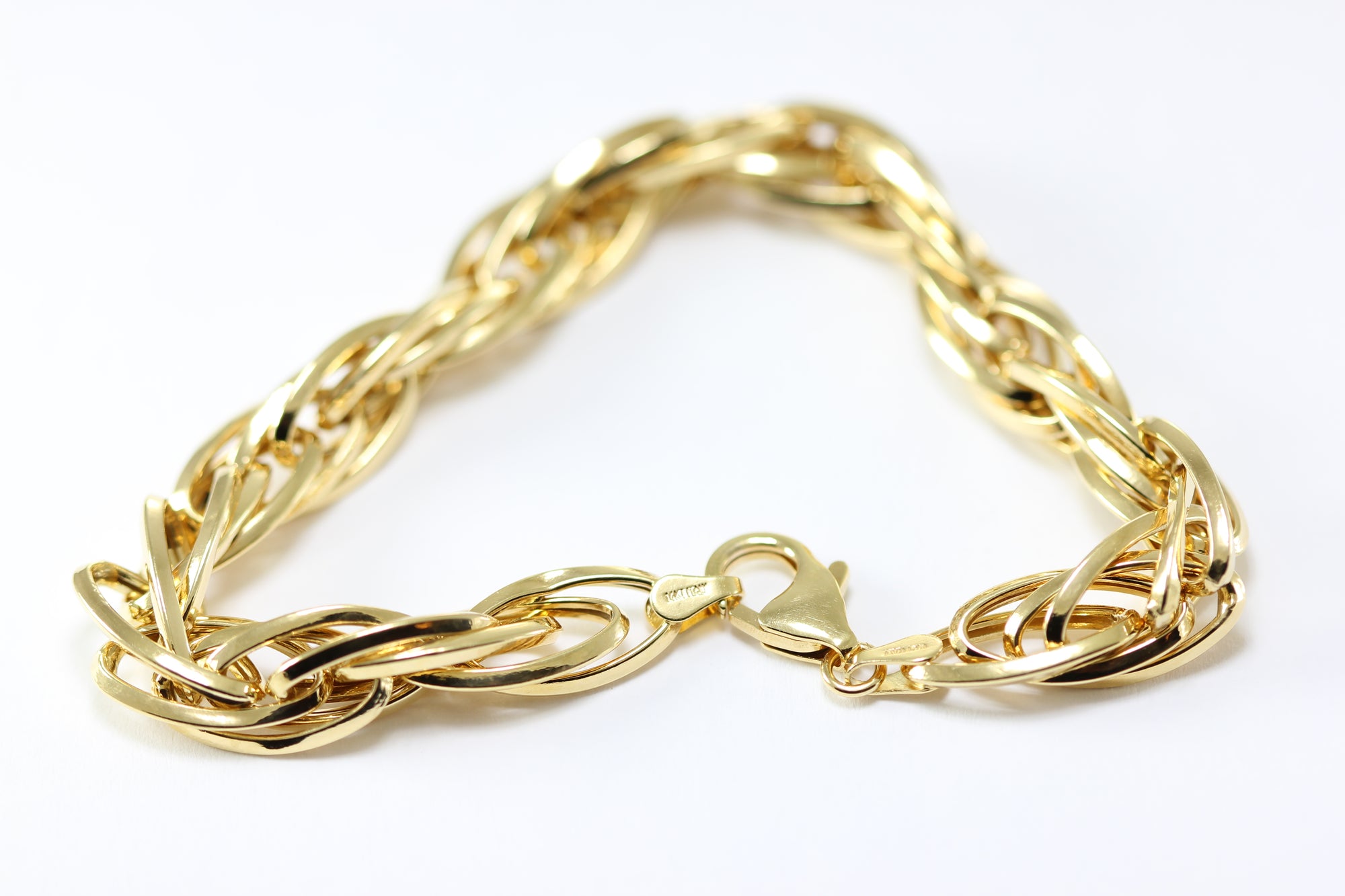 14K YELLOW GOLD ROPE BRACELET