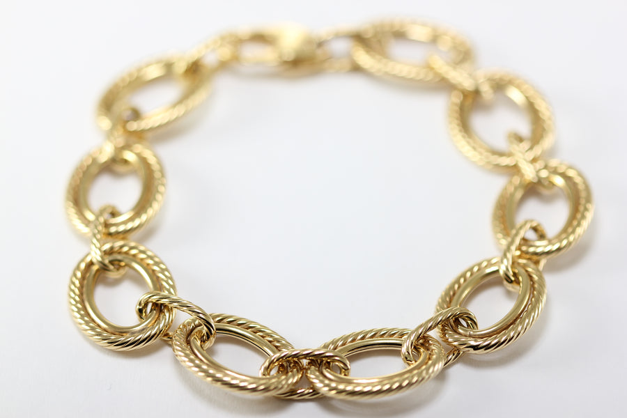 14K YELLOW GOLD LINK BRACELET