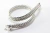 ABC 14K WHITE GOLD WIDE POLISHED POPCORN LADIES BRACELET