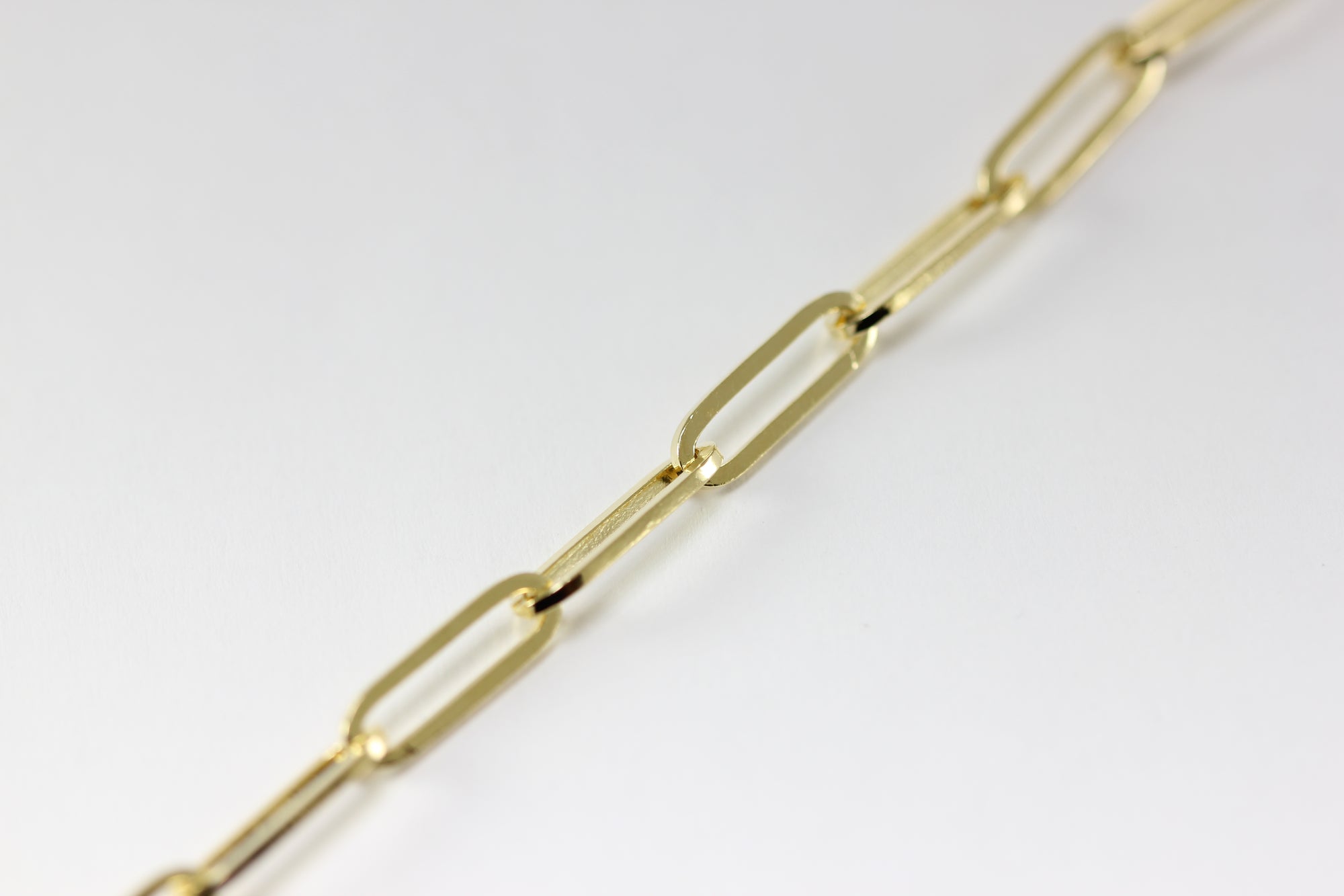 14K YELLOW GOLD PAPPER CLIP BRACELET