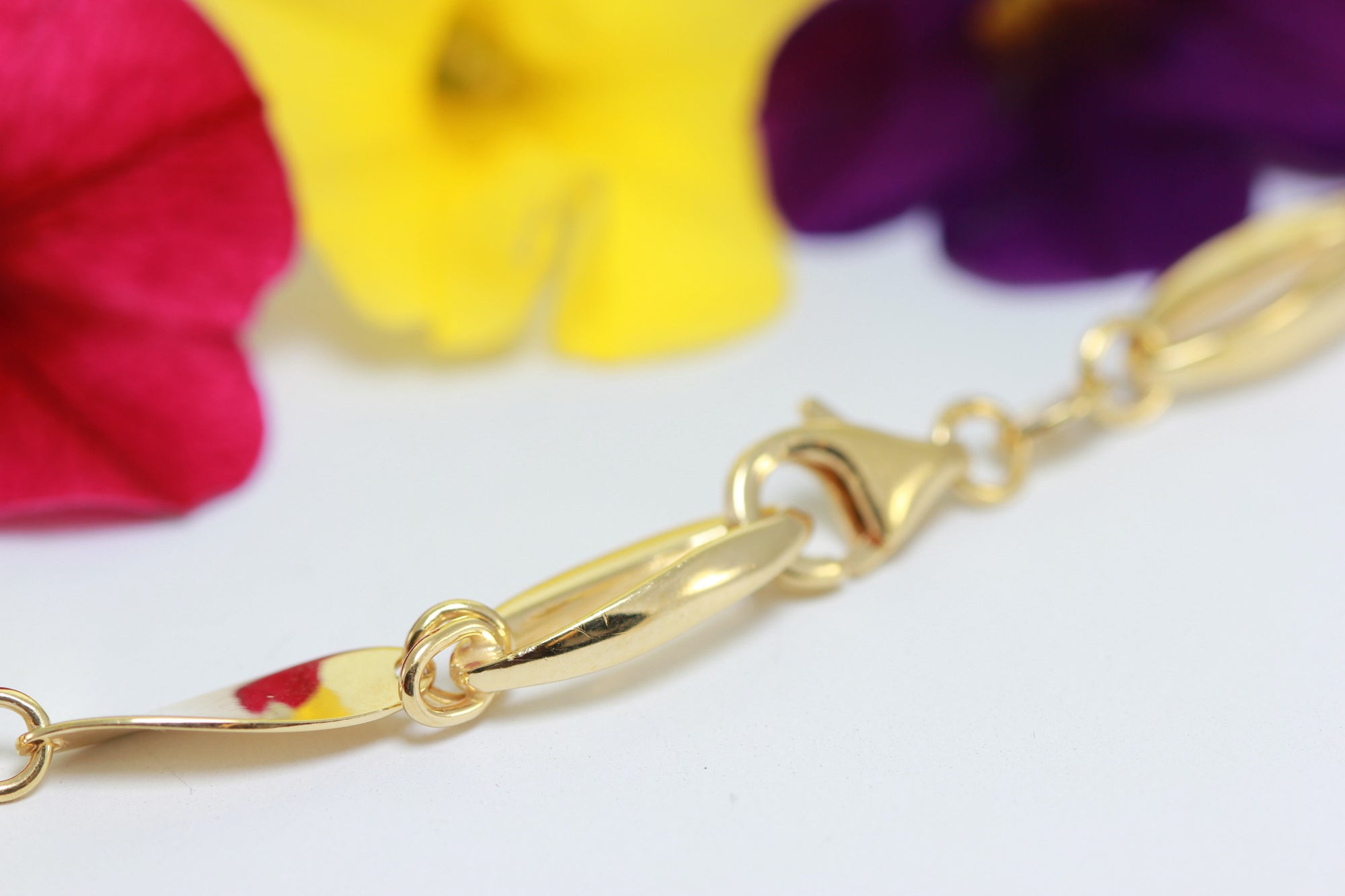 YELLOW GOLD 14K FINE FANCY LINK NECKLACE CHAIN LADIES