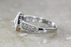 WHITE GOLD DIAMOND LADIES BAND RING 14k