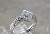 WHITE GOLD DIAMOND LADIES BAND RING 14k