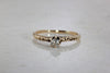 VICTORION ANTIQUE ENGAGEMENT RING 14k YELLOW GOLD EURO CUT DIAMOND RING 1870's