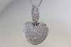 DIAMOND PUFF HEART PENDANT 14k GOLD  WITH 14K GOLD CHAIN