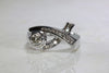 RETRO CRISS-CROSS 14k WHITE GOLD DIAMOND RING