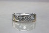 MENS DIAMOND BAND 14k TWO TONE GOLD RING IN SET