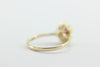 RUBY & DIAMOND HALO SET IN 14k YELLOW GOLD RING